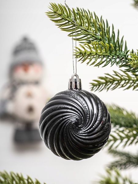 BOMBKI nietłukące CHOINKOWE wzory ZESTAW BOMBEK 6 cm 40 szt zdjęcie 3