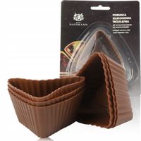 KOMPLET FOREMKI SILIKONOWE DO MUFFINEK 6SZT SILIKONOWE TRÓJKĄT