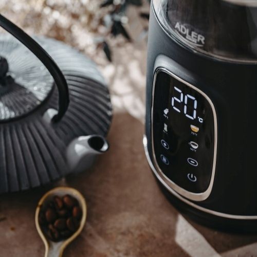 Czajnik Szklany Elektryczny Czarny 2200W Regulacja LED 1,7 L, Mocny na Arena.pl