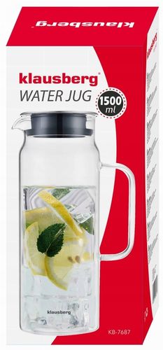Dzbanek Szklany 1,5 L Pojemnik na WODĘ LEMONIADĘ herbatę MROŻONĄ sok Napoje na Arena.pl