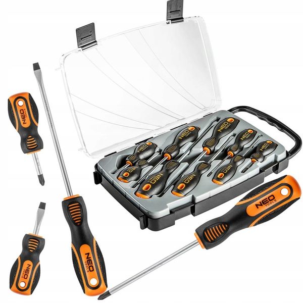 NEO KOMPLET ZESTAW WKRĘTAKÓW ŚRUBOKRĘTÓW 9SZTUK W PUDEŁKU 04-208 zdjęcie 1