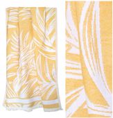Ręcznik plażowy Pareo bawełna 90x180 Greno Jungle Sunny żółty
