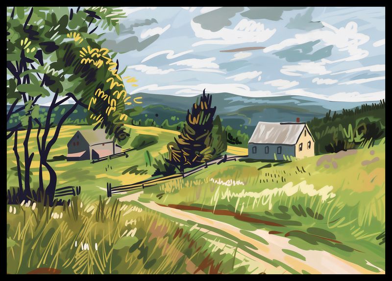 Plakat 59,4x42cm Bujna Wieś zdjęcie 2