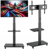 STOJAK POD TELEWIZOR NA KÓŁKACH MOBILNY OBROTOWY UNIWERSALNY 37-75