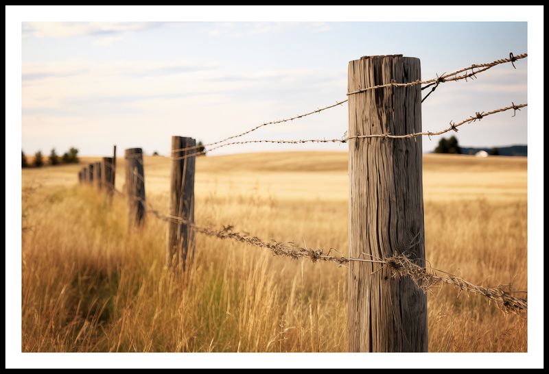 Plakat 91,5x60cm Płot na Polu zdjęcie 3