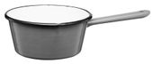Rondel rondelek emaliowany gładki z rączką i wylewką 16 cm 1,0 l szary