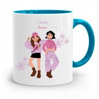 Kubek Błękitny Przyjaciel Przyjaciele Na Zawsze Z Nadrukiem Ze Zdjęciem