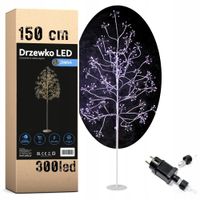 Drzewko 120 cm 300 LED święta choinka eko dekoracja IP44 diody barwa zimna