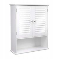 Szafka łazienkowa wisząca 60x20x70 cm biała z drzwiczkami elegancka
