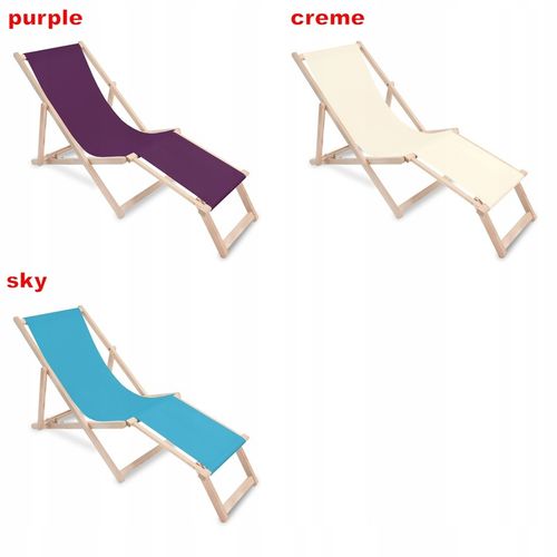 Leżak Drewniany z Podnóżkiem na Balkon Taras Ogród Plażę Nadruk Wzory Mix na Arena.pl