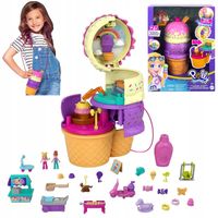 ZESTAW POLLY POCKET TOREBKA Z 3 POZIOMAMI ZABAWY 2 LALKI + 22 AKCESORIA