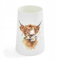 Royal Worcester Wazon porcelana motyw zwierzęta byk 20cm dekoracyjny