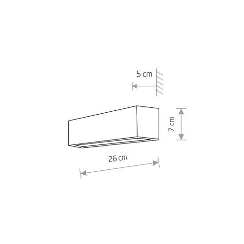 Lampa ścienna do biura STRAIGHT WALL 6345 biały kinkiet belka na Arena.pl
