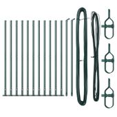 Słupki ogrodzeniowe 13 pcs Zielony Ø32mm 90 cm