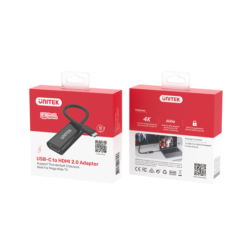 Unitek Adapter USB-C na HDMI 2.0, 4K@60Hz na Arena.pl