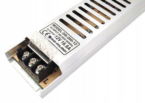 ZASILACZ 12V LED 200W Slim Montażowy Modułowy Do Taśmy MONO RGB na Arena.pl