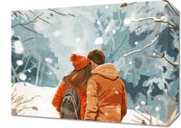 Obraz 40x30cm Razem w Śniegu