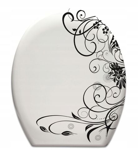 DESKA WC SEDESOWA WOLNOOPADAJĄCA TWARDY DUROPLAST NADRUK GRAFITOWY ESTIVA na Arena.pl