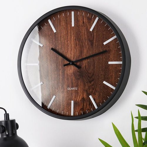 Zegar ścienny czarny 29,5 cm na Arena.pl