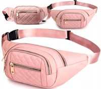 Damska Nerka Pojemna miejska Wodoodporna na pasku  R23_Różowy