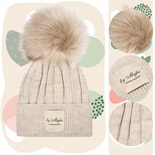 Majka Czapka Damska Z Pomponem Jesienna Zimowa na Arena.pl