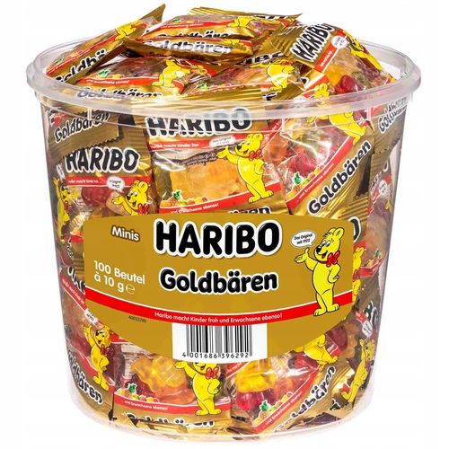 HARIBO GOLDBÄREN MINIS ZŁOTE MISIE 100 op. 1000g ŻELKI Z NIEMIEC na Arena.pl