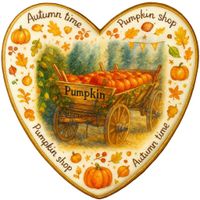 CIASTKO LUKROWANE WÓZ Z DYNIAMI ROZ. S SERCE NO7 JESIEŃ RĘCZNIE ROBIONE