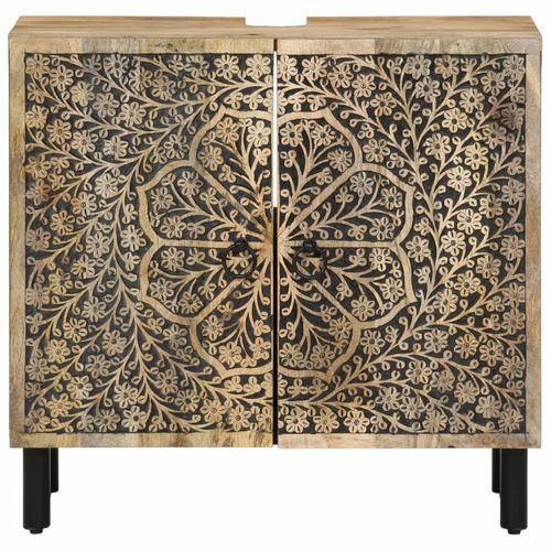 2-cz. zestaw mebli łazienkowych, lite drewno mango na Arena.pl