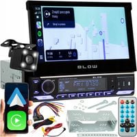 RADIO SAMOCHODOWE 1-DIN 7 CALI WYSUWANY DOTYKOWY EKRAN CARPLAY ANDROID