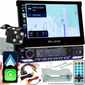 RADIO SAMOCHODOWE 1-DIN 7 CALI WYSUWANY DOTYKOWY EKRAN CARPLAY ANDROID