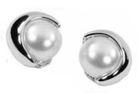 Klipsy damskie z Perłami Srebrne przy Uchu Stylowe Perełki Wygodne Colibra