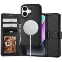 WALLET ETUI CASE COVER PORTFEL DO MAGSAFE NA IPHONE 16 - LEATHER BLACK