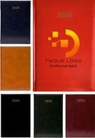 Kalendarz A5 2026 tygodniowy książkowy firmowy z TWOIM LOGO nadruk 25 sztuk