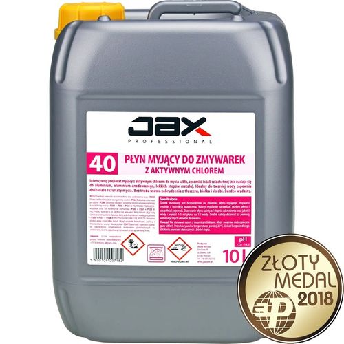 Płyn myjący do zmywarek z aktywnym chlorem 10L Jax na Arena.pl