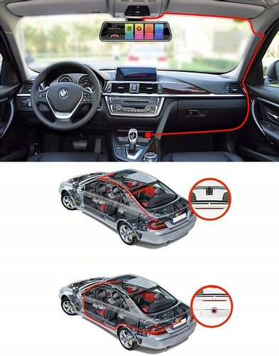 WIDEOREJESTRATOR JAZDY DOTYKOWY KAMERA COFANIA REJESTRATOR PRZÓD TYŁ MenuPL na Arena.pl