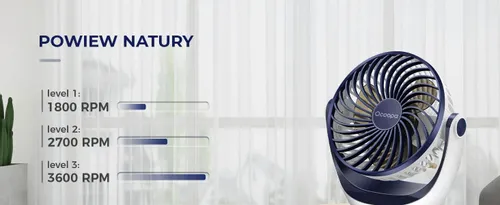 Wentylator stołowy Ocoopa D602 granatowy USB na Arena.pl