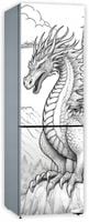 Naklejka samoprzylepna okleina Fototapeta na lodówkę 171x70 szkic smoka