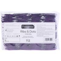 Pasante Ribs & Dots/Intensity Condoms Bulk Packs 144 Pcs