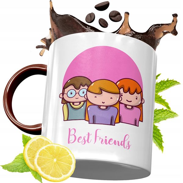 Kubek Bordowy Dla Przyjaciela Na Urodziny Prezent Z Nadrukiem Ze Zdjęciem zdjęcie 1