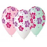 balony premium hibiskus 13" 5szt urodziny karnawał