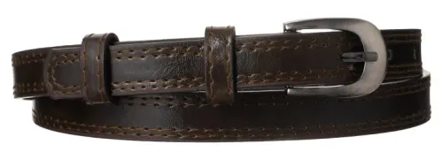 wąski pasek damski ze skóry ekologicznej  - cavaldi 110 na Arena.pl