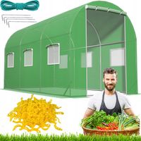TUNEL FOLIOWY OGRODOWY SZKLARNIA 3x2m FOLIAK 6m2 SOLIDNY NAMIOT OGRODNICZY