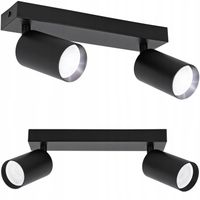 Lampa sufitowa kinkiet spot oprawa halogenowa GU10 CZARNA ruchoma natynkowa