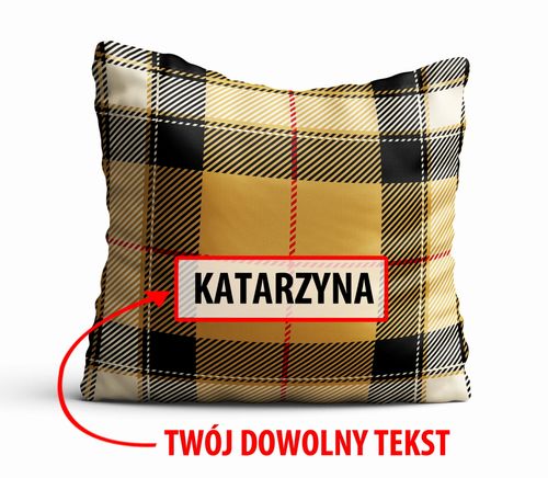 Poduszka Dekoracyjna KRATA  z Twoim napisem KR08 na Arena.pl