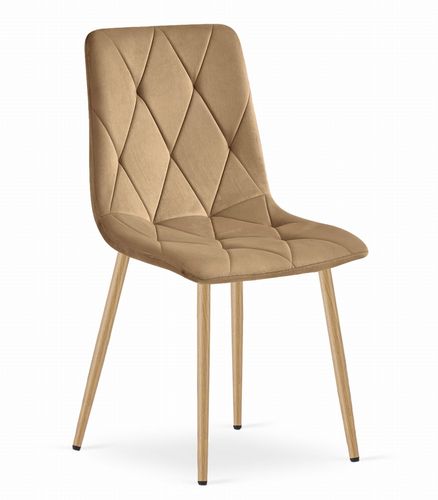 Krzesło LIBRA - brązowy aksamit / nogi kolor drewna x 3 na Arena.pl