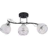 3-punktowa lampa sufitowa 2982/3 BL 8C do salonu czarna chrom