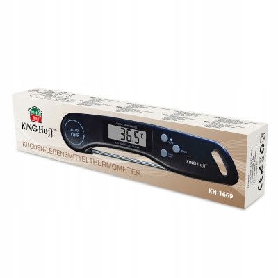 Elektroniczny termometr kuchenny, czarny na Arena.pl