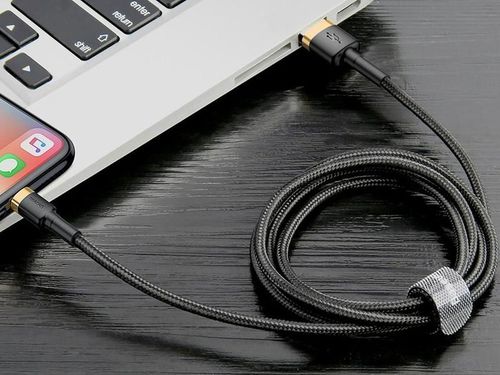 Kabel Baseus Cafule USB Lightning do iPhone iPad iPod 2A 3m Złoty na Arena.pl