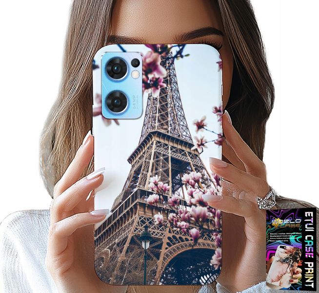 ETUI DO OPPO RENO7 5G - PARYŻ WIEŻA EIFFLA PIĘKNE MIEJSCA PLECKI zdjęcie 1