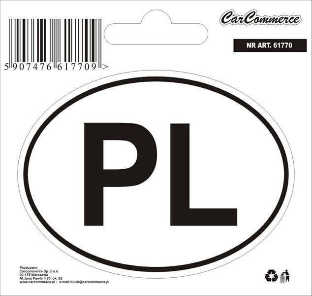 NAKLEJKA "PL" zdjęcie 1